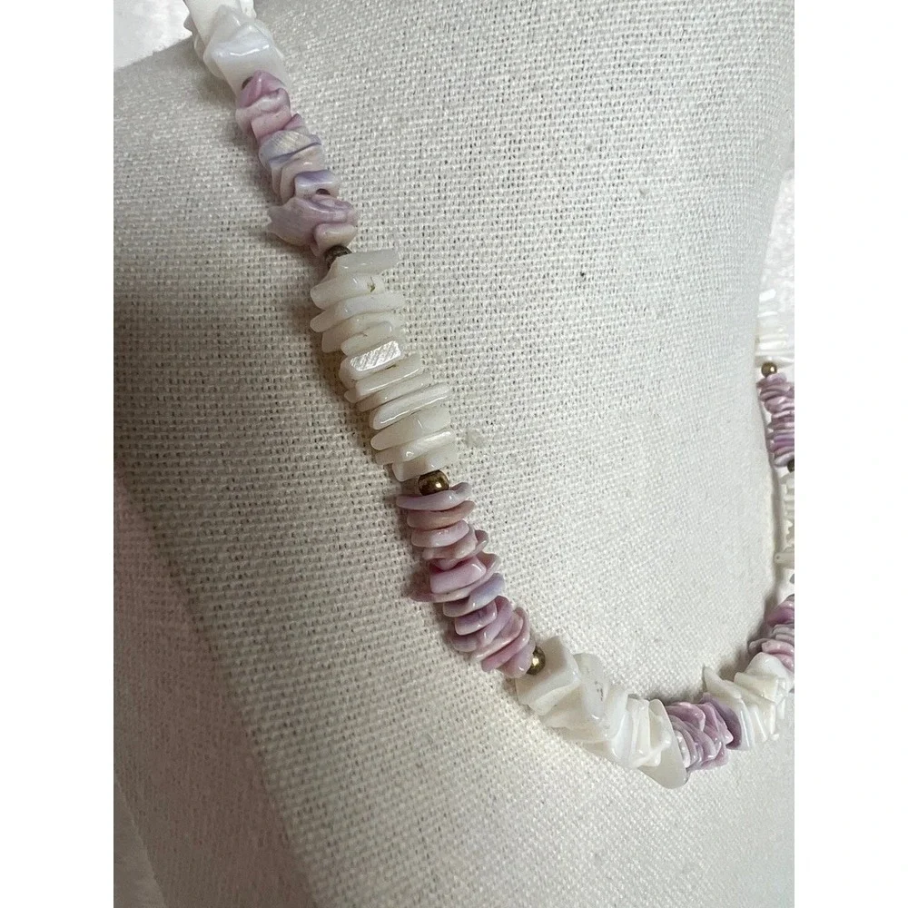 Purple‎ Shell Choker Necklace 16